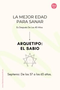 LA MEJOR EDAD PARA SANAR, ES DESPUÉS DE LOS 40.